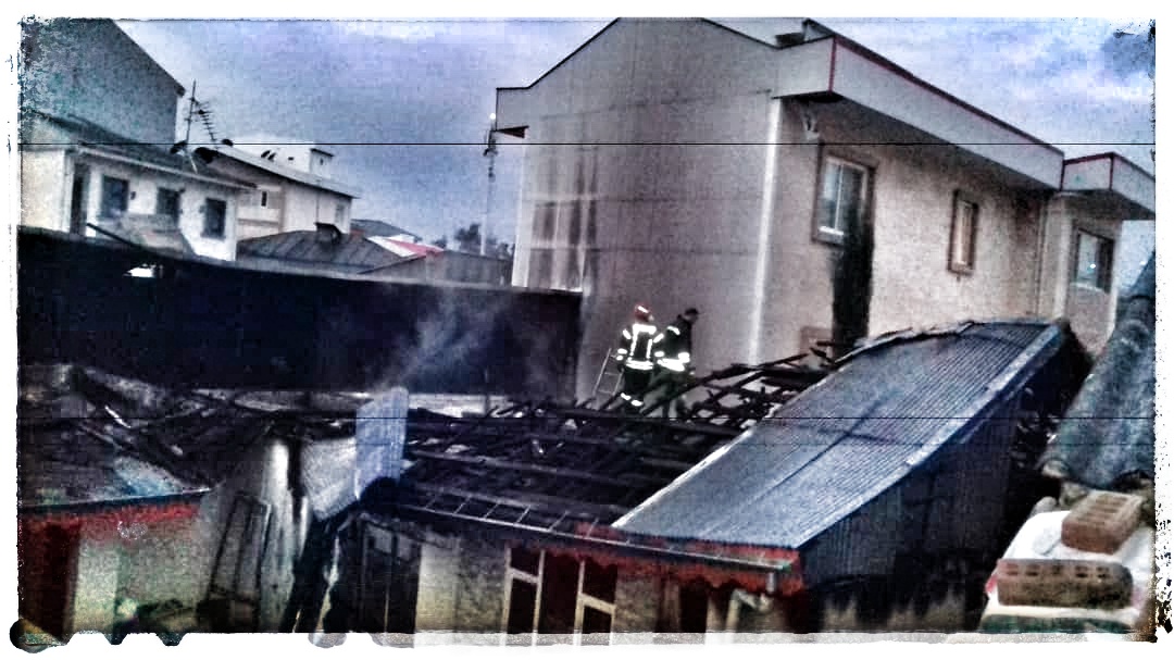 آتش سوزی خانه در رشت