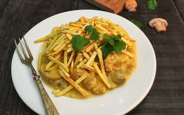 طرز تهیه چیکن استراگانف ساده طرز تهیه چیکن استراگانف ساده