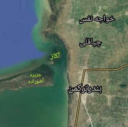 جزیره ۷۰۰ هکتاری آکاز از دل خلیج گرگان خارج شد