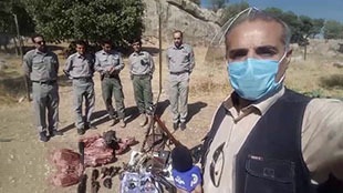 دستگیری شکارچیان متخلف در منطقه کلدر خرم آباد