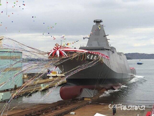 به آب انداختن ناو محافظ جدید ژاپنی ها+عکس