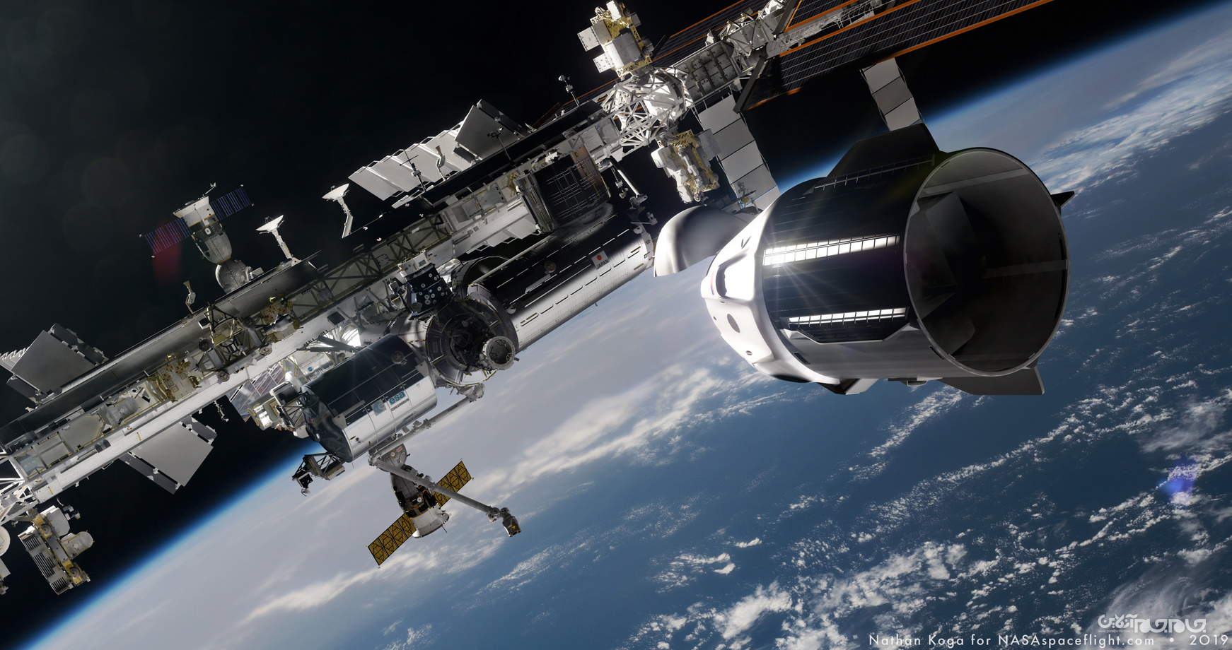 ایستگاه فضایی بین‌المللی در آستانه دریافت یک درب جدید+عکس