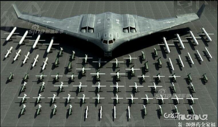 احتمال توان هدفگیری خاک آمریکا با استفاده از بمب افکن H-20 چین+عکس