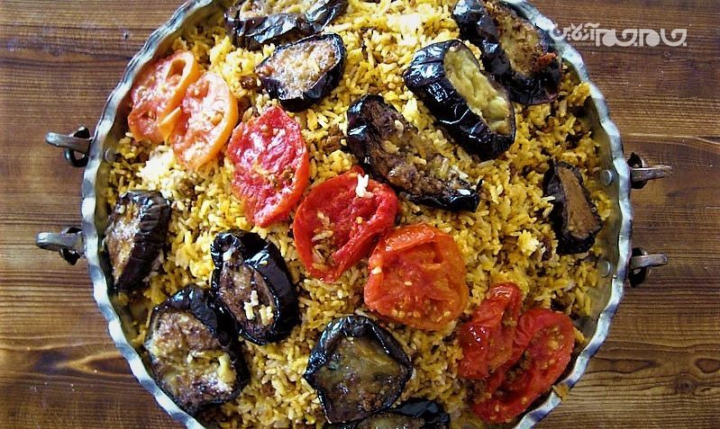 تهیه ۱۴ غذای آسان در کمتر از ۳۰ دقیقه بادمجان پلو قزوینی