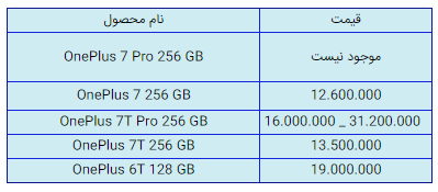 قیمت روز گوشی موبایل در ۱۶ آذر