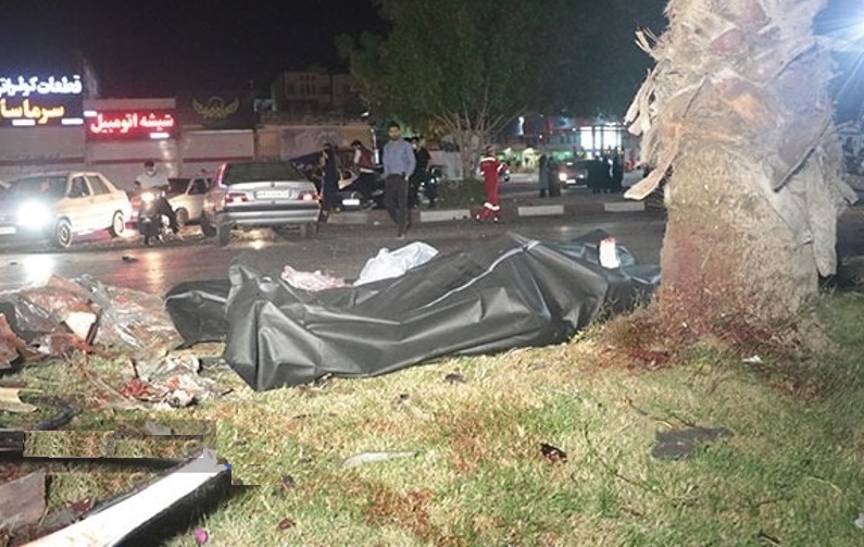 چهار کشته در تصادف پژو پارس با درختان نخل