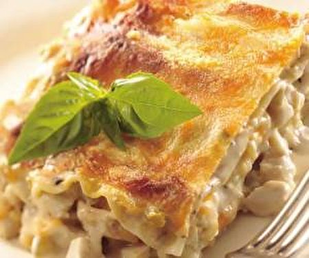 طرز تهیه مرحله به مرحله لازانیای مرغ و خامه