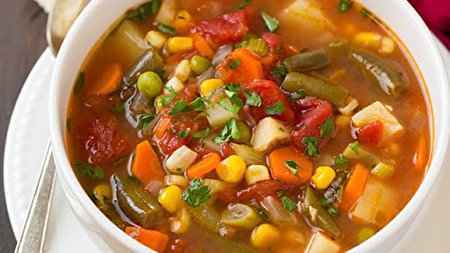 دستور تهیه سوپ سبزیجات و گوشت چرخ کرده
