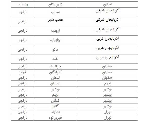 محدودیت های ورزشی در اولین هفته نوروز مشخص شد (+جدول) محدودیت های ورزشی در اولین هفته نوروز مشخص شد (+جدول)