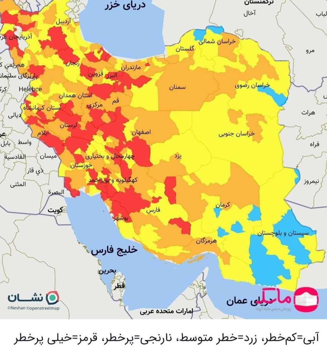 تهران در وضعیت قرمز کرونا قرار گرفت +نقشه تهران در وضعیت قرمز کرونا قرار گرفت +نقشه