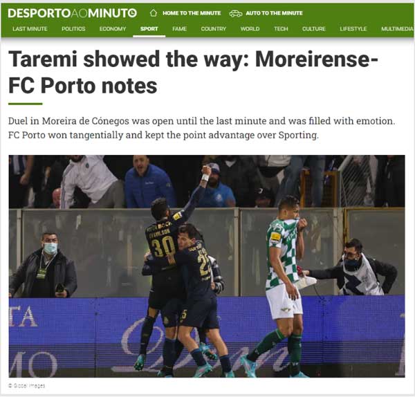 تمجید جالب رسانه پرتغالی از طارمی (+عکس) تمجید جالب رسانه پرتغالی از طارمی (+عکس)