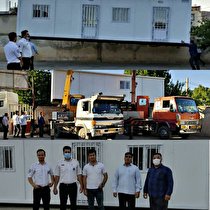 استقرار سومین دستگاه کانکس اختصاص یافته به مرکز بهداشت دلفان 