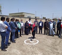 کلنگ زنی مدرسه شش کلاسه سردارشهید سلیمانی در منوجان