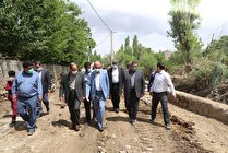 بازدید معاون عمرانی استاندار کرمان از مناطق آسیب دیده از سیل در بافت و بردسیر