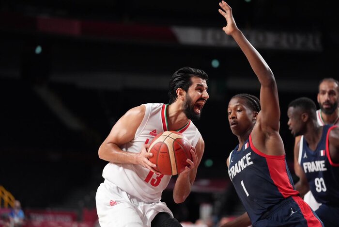 پایان کار تیم ملی بسکتبال در المپیک با شکست مقابل فرانسه +عکس