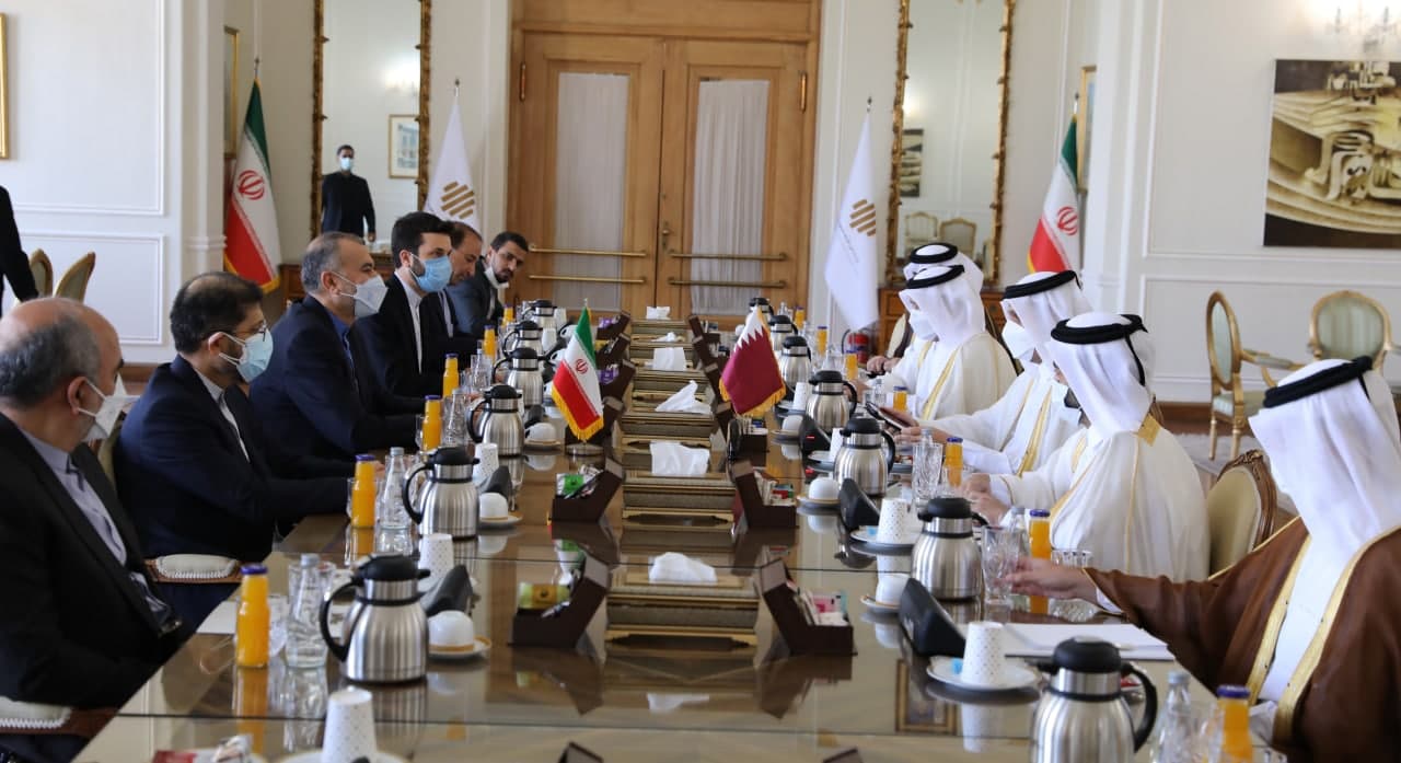 رایزنی وزیران امور خارجه قطر و ایران در تهران +عکس