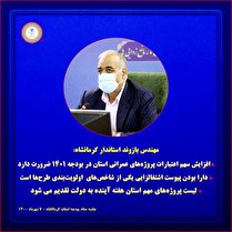 افزایش سهم پروژه های توسعه ای استان در بودجه ۱۴۰۱ ضرورت دارد/  پیوست اشتغالزایی یکی از شاخص اولویت بندی طرح ها است