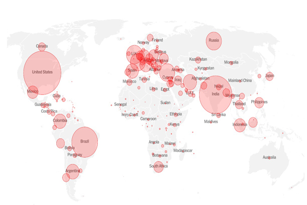 وضعیت کرونا در جهان (+آخرین آمار و نقشه جهانی) وضعیت کرونا در جهان (+آخرین آمار و نقشه جهانی)