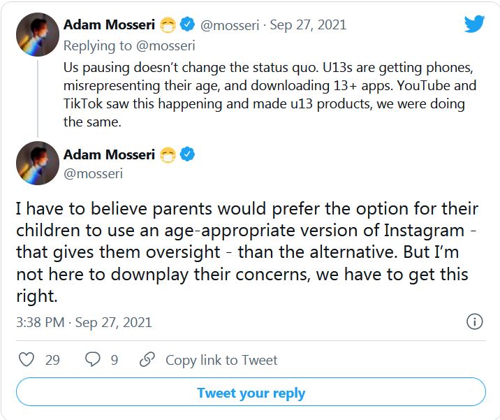 «اینستاگرام کودکان» فعلا به بازار نمی‌آید!