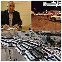 خدمت رسانی ۳۰دستگاه ناوگان اتوبوسی لرستان به زائران در مرز مهران