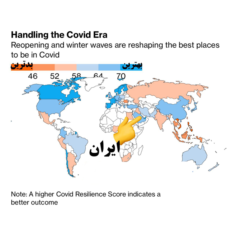 بلومبرگ: صعود 14 پله ای ایران در میان کشورهای کرونازده (جدول) بلومبرگ: صعود 14 پله ای ایران در میان کشورهای کرونازده (جدول)