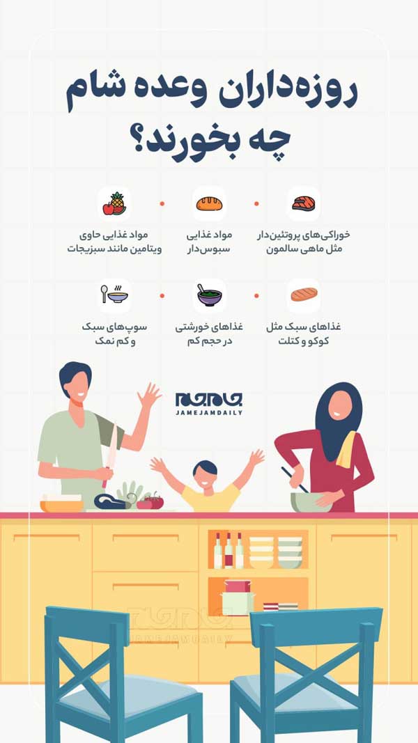 روزه داران وعده شام چه بخورند؟ روزه داران وعده شام چه بخورند؟