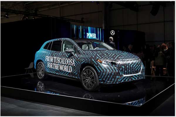 بنز از دومین شاسی بلند برقی رونمایی کرد +عکس