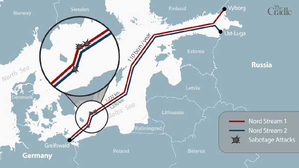 واشنگتن پشت انفجار خطوط لوله نورد استریم قرار دارد