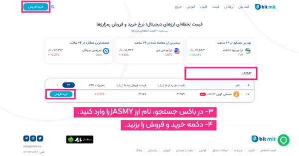 ارز جسمی کوین (JASMY) در پلتفرم معاملاتی بیت میت لیست شد