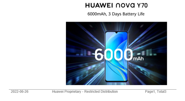 گوشی نوا Y70 هوآوی را فقط هفته‌ای دوبار شارژ کنید