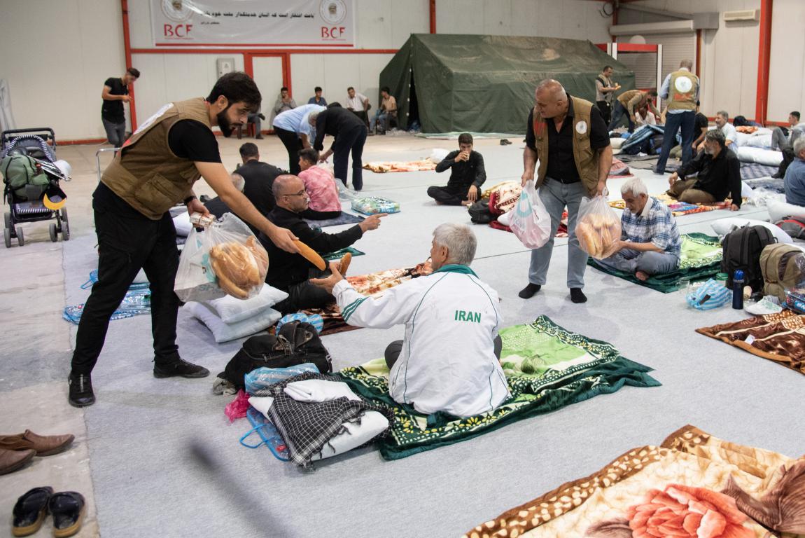 موکب نمایشگاه بین المللی شهر اربیل پذیرای زاِئران حسینی از مرز تمرچین