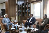 دیدار مشاور وزیر و مدیر کل جدید حوزه وزارتی صمت با استاندار خوزستان
