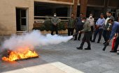 برگزاری مانور ایمنی و آتش نشانی در برق اهواز