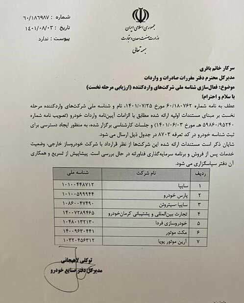 واردات خودرو رسما کلید خورد واردات خودرو رسما کلید خورد