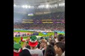 ببینید | لحظه پخش سرود جمهوری اسلامی ایران از نگاه دوربین جام‌جم‌