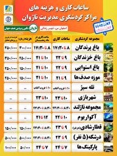 ساعات کاری مراکز گردشگری ناژوان در نوروز ۱۴۰۲ و ماه رمضان اعلام شد