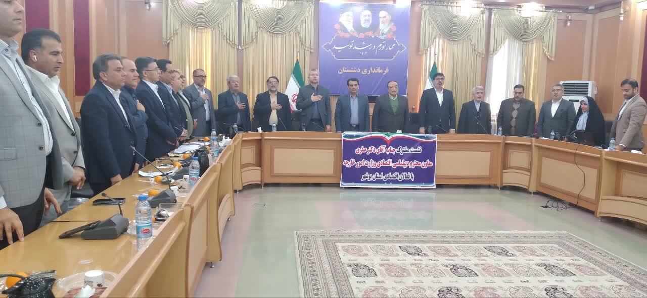 نشست مشترک معاون دیپلماسی اقتصادی وزارت امورخارجه با فعالان اقتصادی استان بوشهر