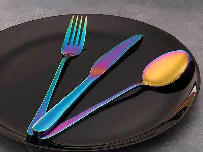 راهنمای خرید قاشق چنگال رنگی (طلایی و هفت رنگ؛ دو رنگ محبوب)