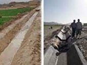 احداث شبکه سه و چهار کانال آبیاری صحرای کروچ شهرستان فلاورجان