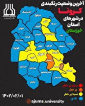 افزایش شهرهای نارنجی در خوزستان
