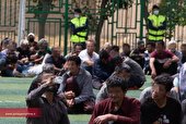 جمع آوری معتادان متجاهر در نتیجه اجرای طرح پاکسازی مناطق آلوده در اسلامشهر