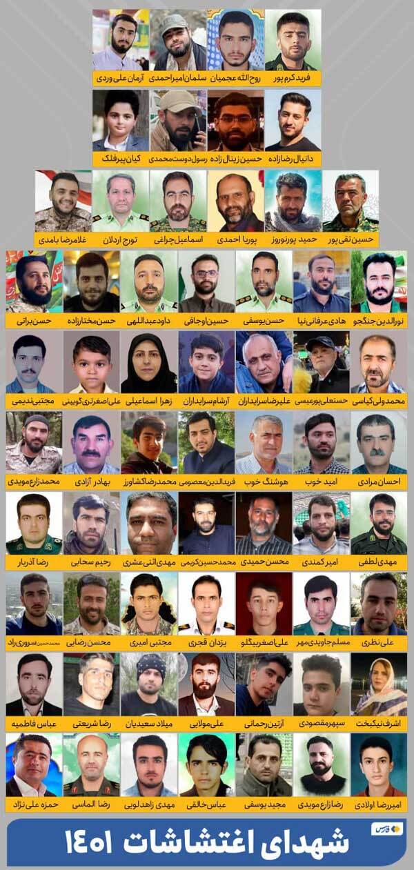 فیلم و عکس | شهدای بلوای پاییز 1401 چه کسانی بودند؟