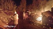 آتش سوزی انبار چوب ۲ هکتاری در چهاردانگه