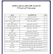 وزرای دولت سیزدهم به کدام شهرها می‌روند؟