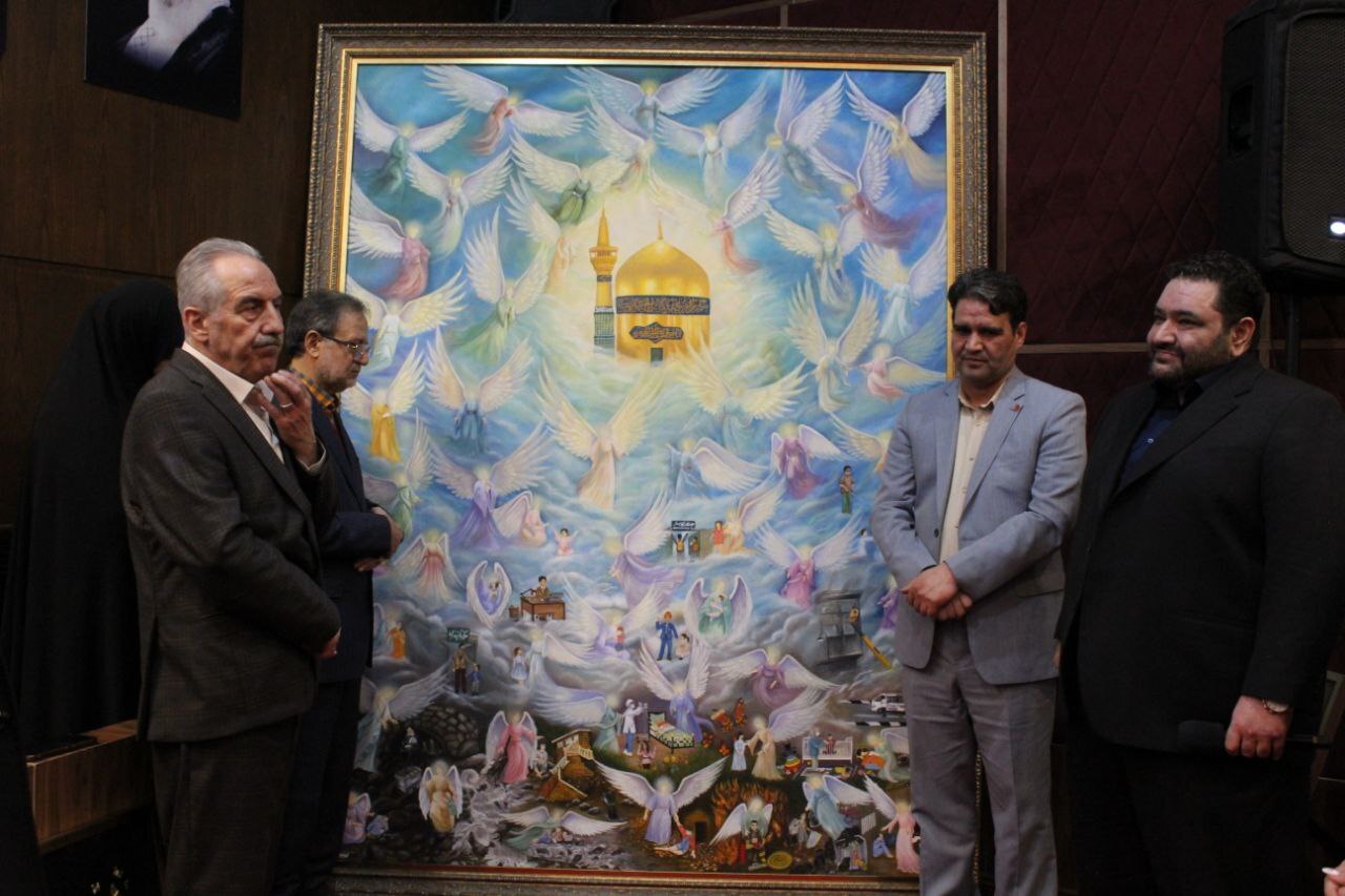 تابلوی نقاشی «دست خدا» رونمایی شد