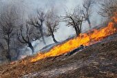 مهار آتش در دهستان کوهستانی و جنگلی سربر