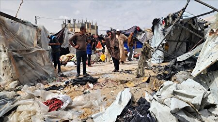 ببینید ا  تصاویر جدیدی از بمباران چادر آوارگان فلسطینی در خان یونس