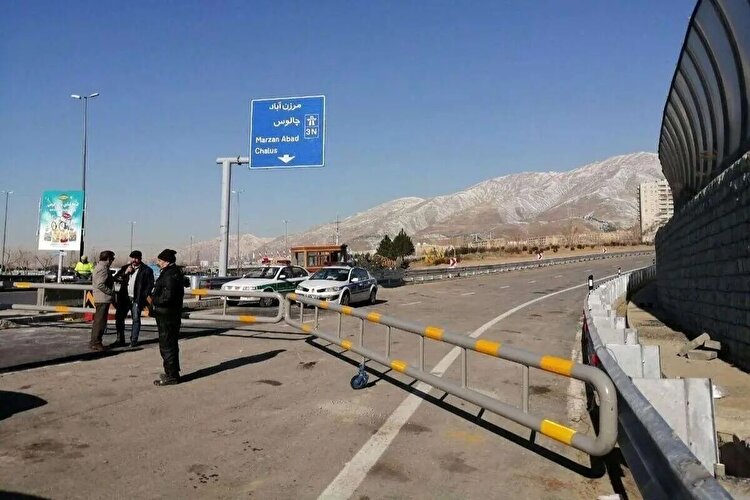 انسداد مسیر شمال به جنوب محور چالوس و آزادراه تهران-شمال