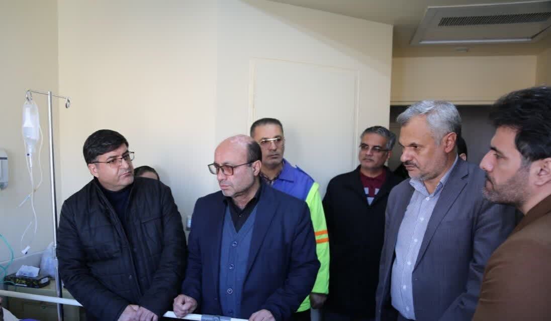 عیادت استاندار چهارمحال و بختیاری از عوامل انتظامی حادثه لردگان