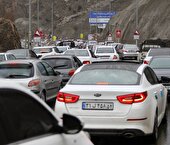 ترافیک سنگین در آزادراه تهران - شمال
